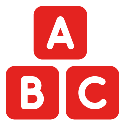 Letter blocks A, B, C arranged in a triangle showing KET’s literacy project in Africa, the FONIX programme